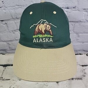 Alaska Grizzly Bear Dad Hat 2-Tone Mens Snapback Travel Souvenir Cap